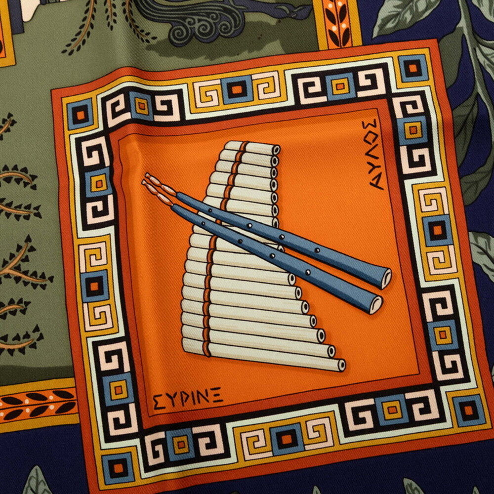 HERMES Authentic Black Silk Scarf - Picture 5 of 7